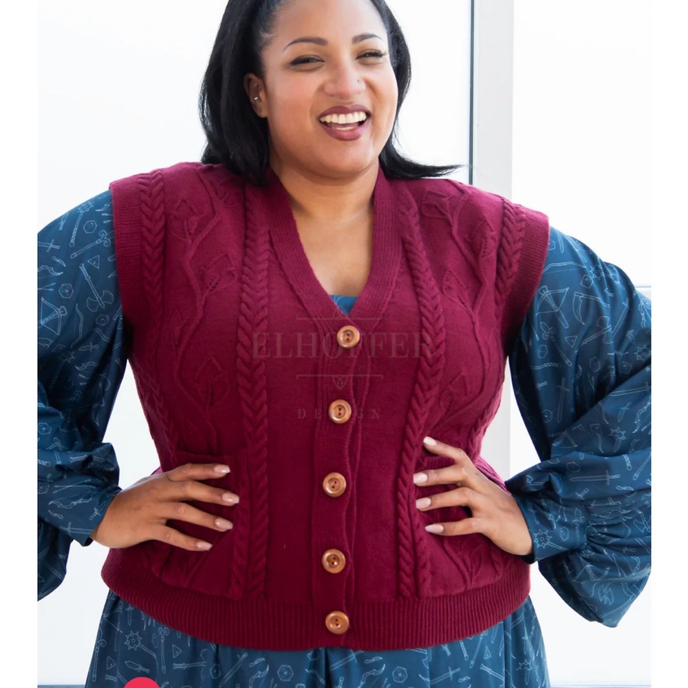 Pumpkin Elevensies Vest—Elhoffer Designs—medium